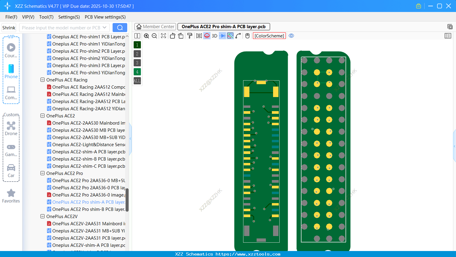 OnePlus ACE2 Pro Shim-A PCB Layer